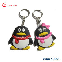 Cute Animal Penguin Shape 3D Soft PVC Keyring